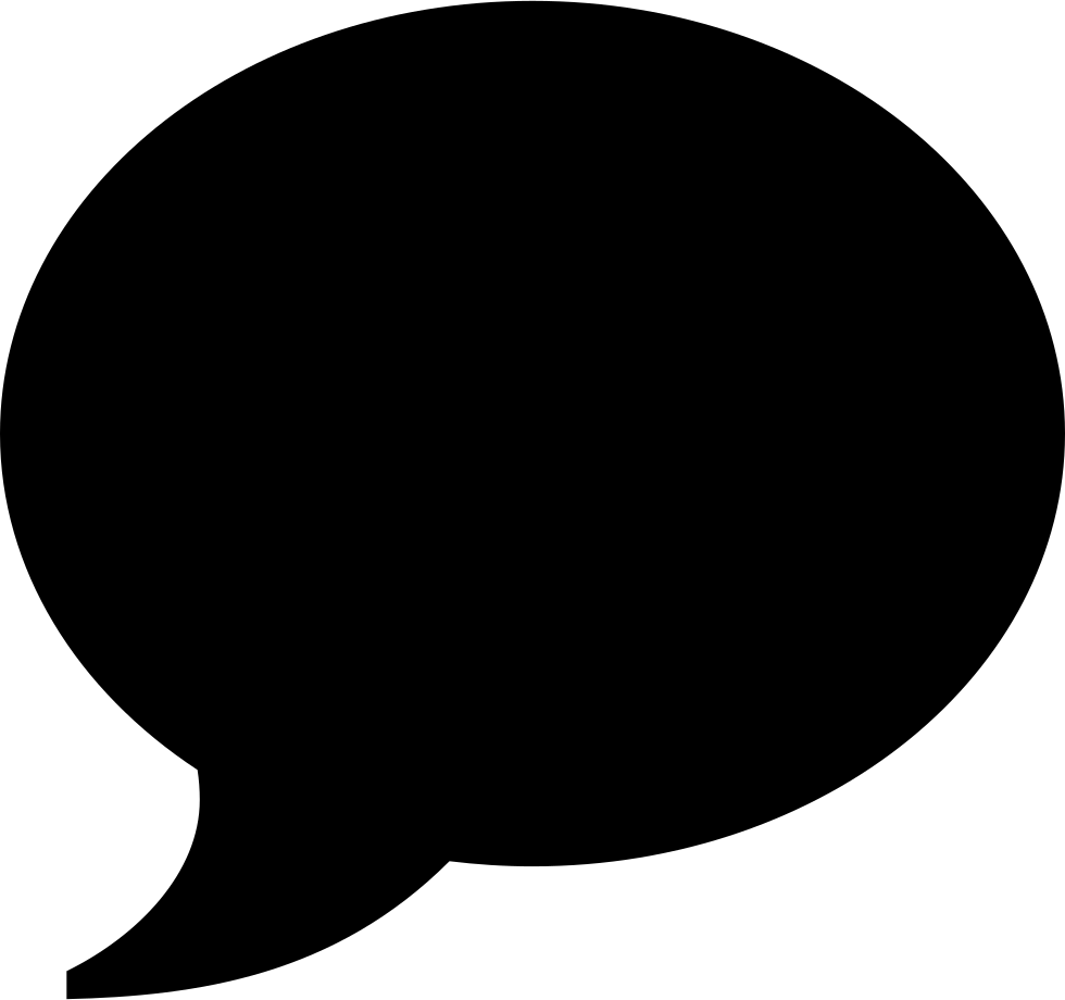 Black Speech Bubble Icon PNG