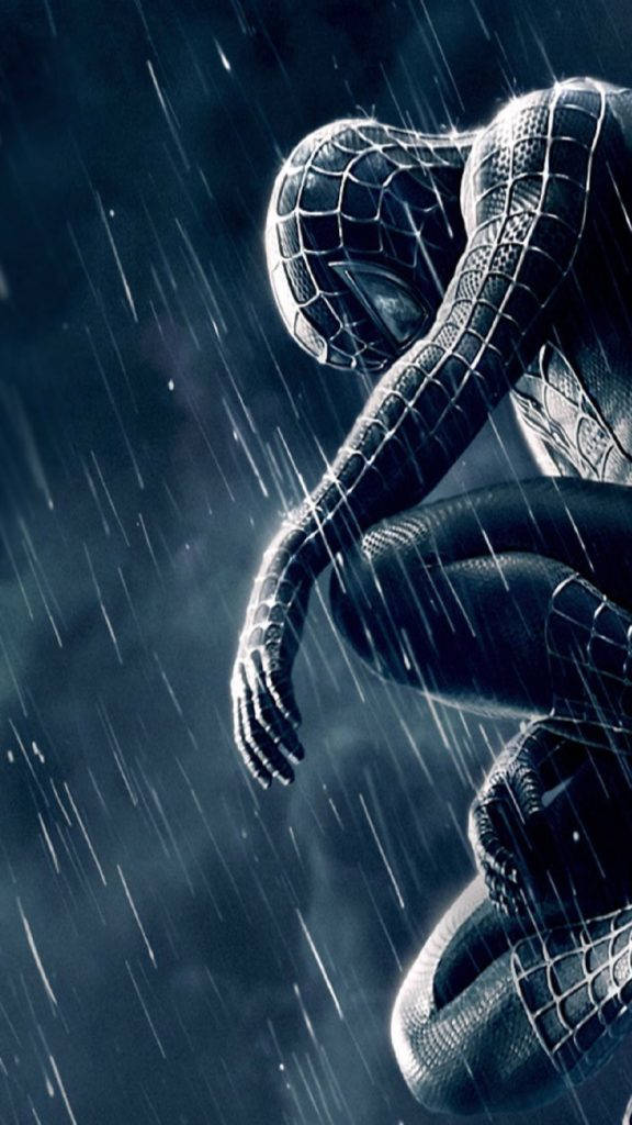 Black Spider Man Iphone Wallpaper
