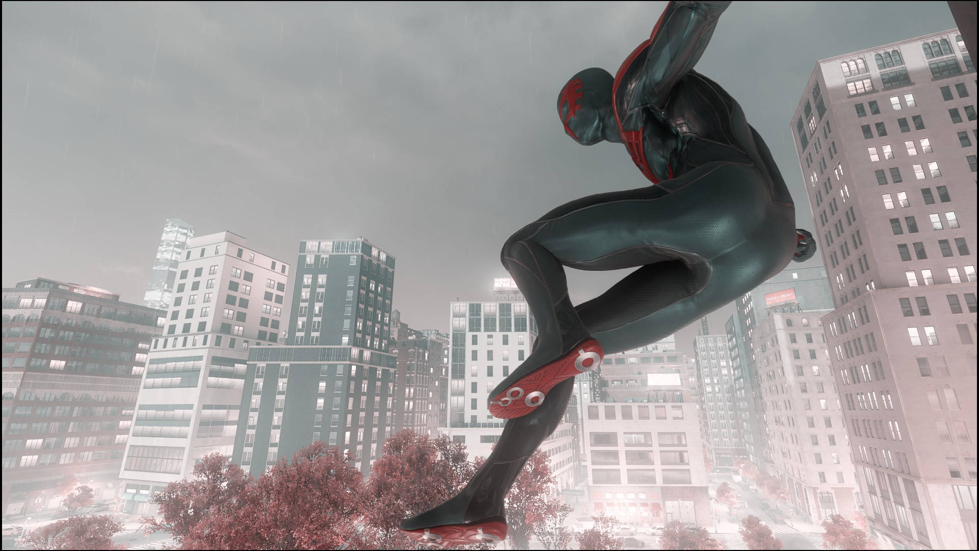 Spidermannegro En Nueva York. Fondo de pantalla