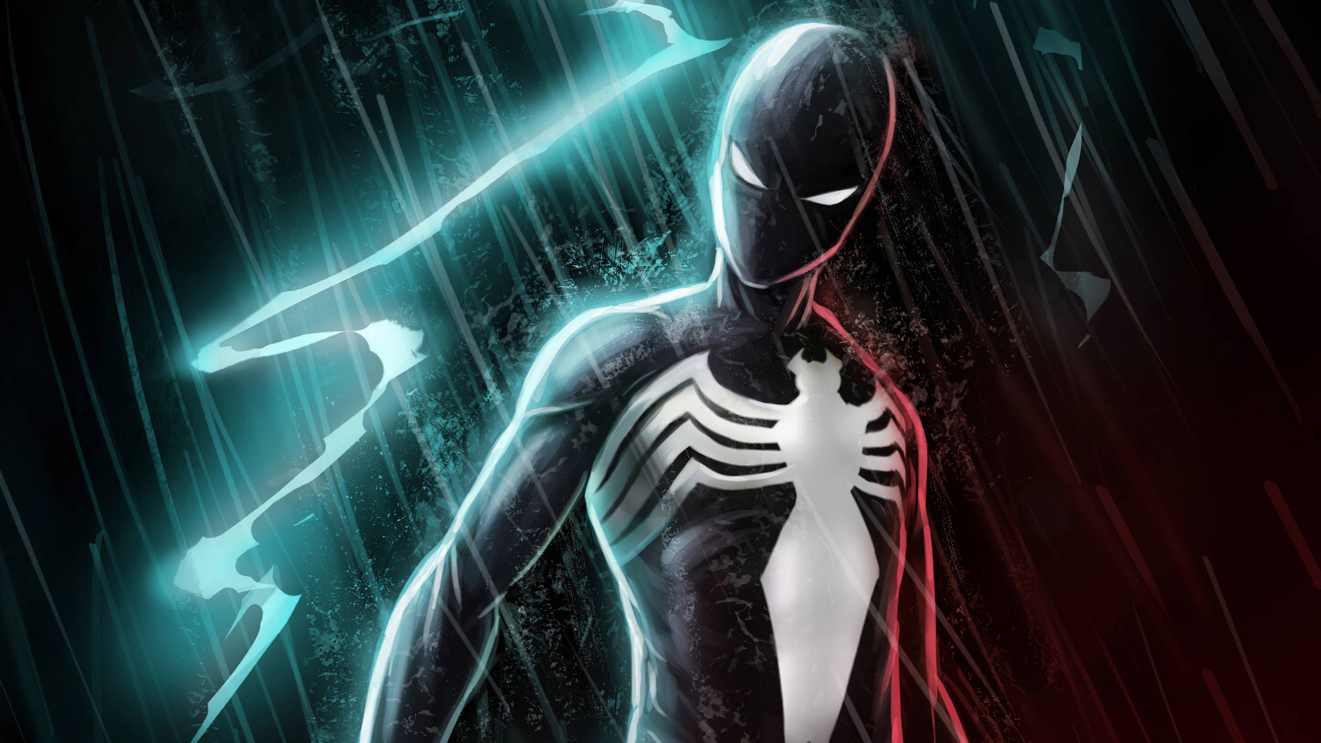 Black Spiderman Lightning Wallpaper