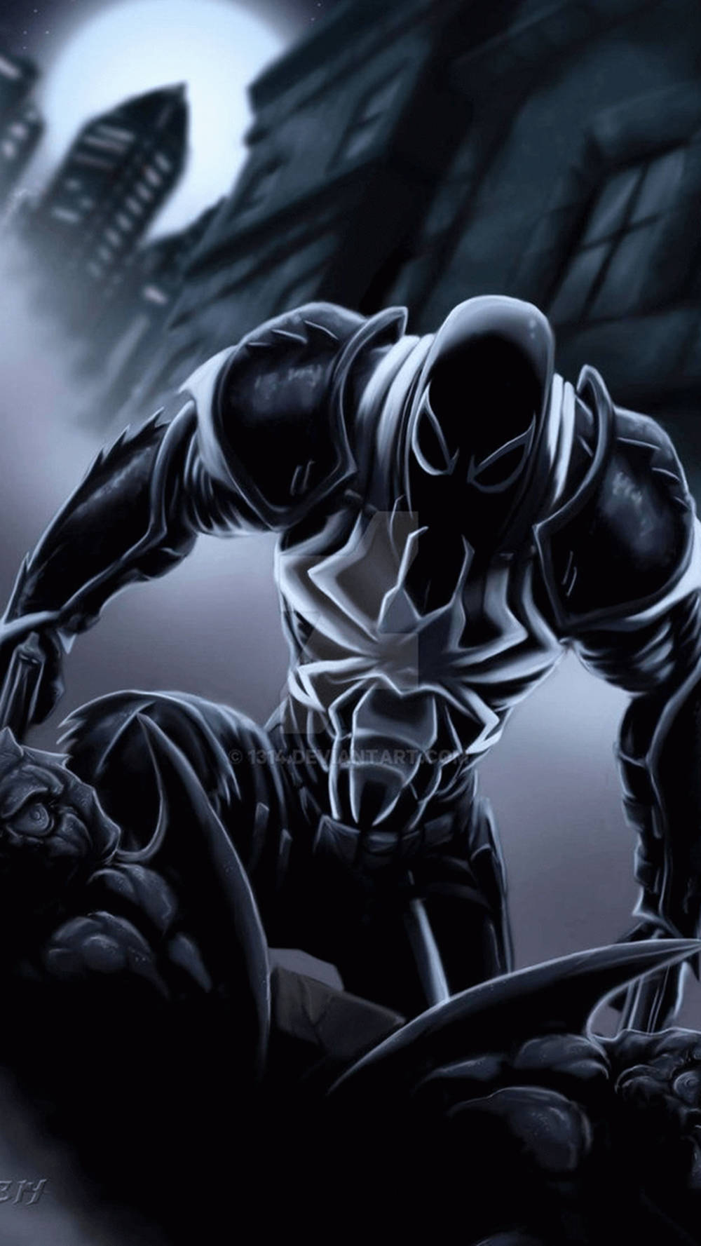 Black Spiderman Suit Venom Iphone Wallpaper