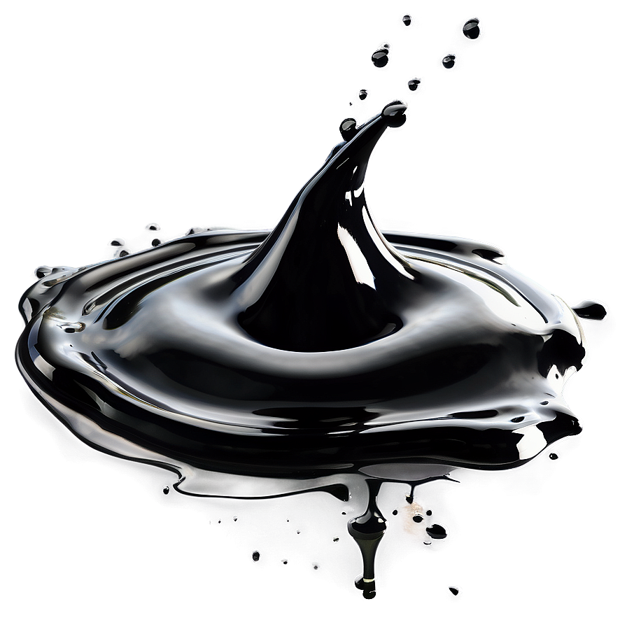 Black Splash Drop Png 06262024 PNG