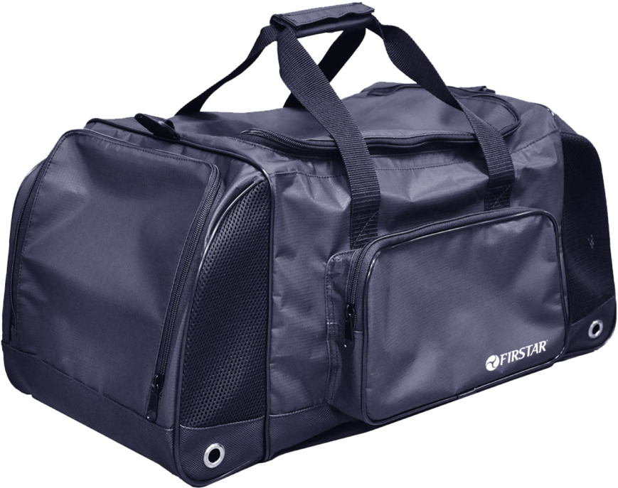 Black Sports Duffel Bag PNG