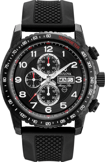 Black Sporty Chronograph Watch PNG