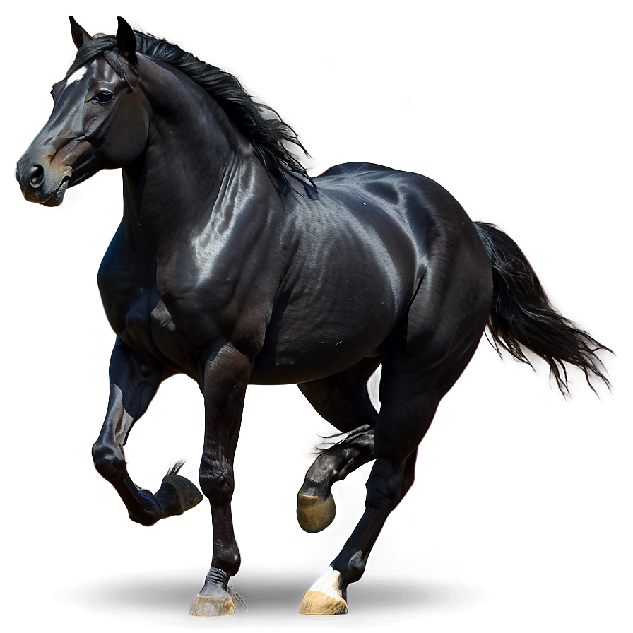 Black Stallion Horse Png 05032024 PNG