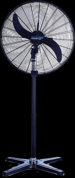 Black Standing Fan Isolatedon Background PNG