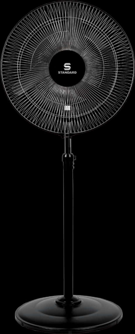 Black Standing Fan Product Image PNG
