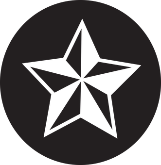 Black Star Iconon Dark Background PNG