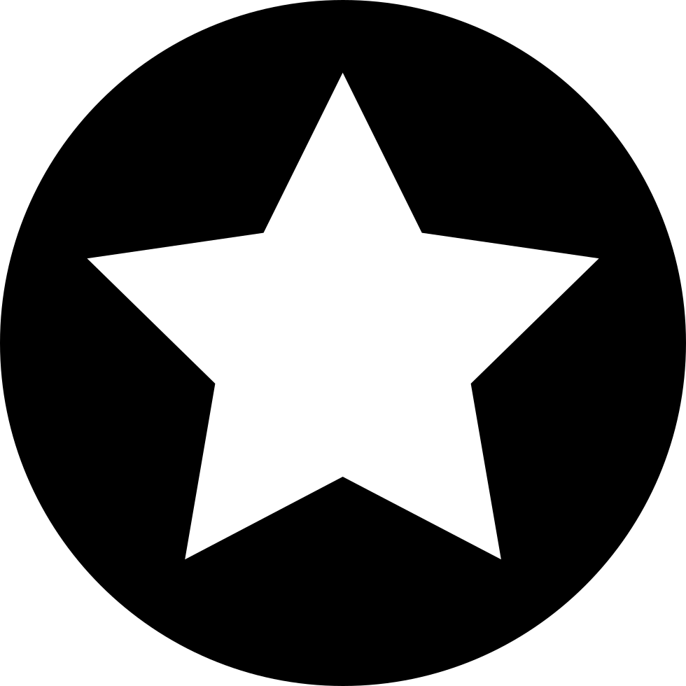 Black Star In Circle Icon PNG