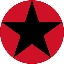 Black Star On Red Wallpaper