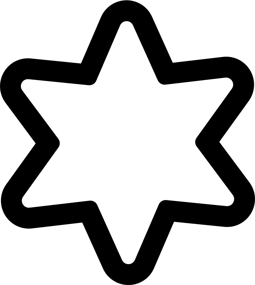 Black Star Outline Graphic PNG