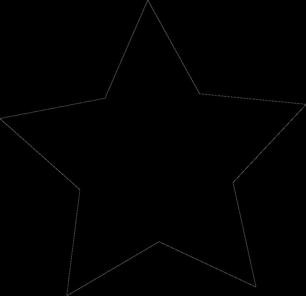 Black Star Outline PNG