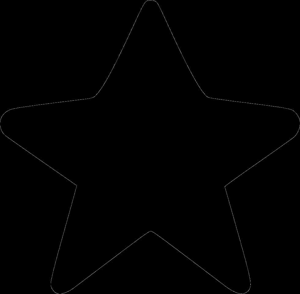 Black Star Outline PNG
