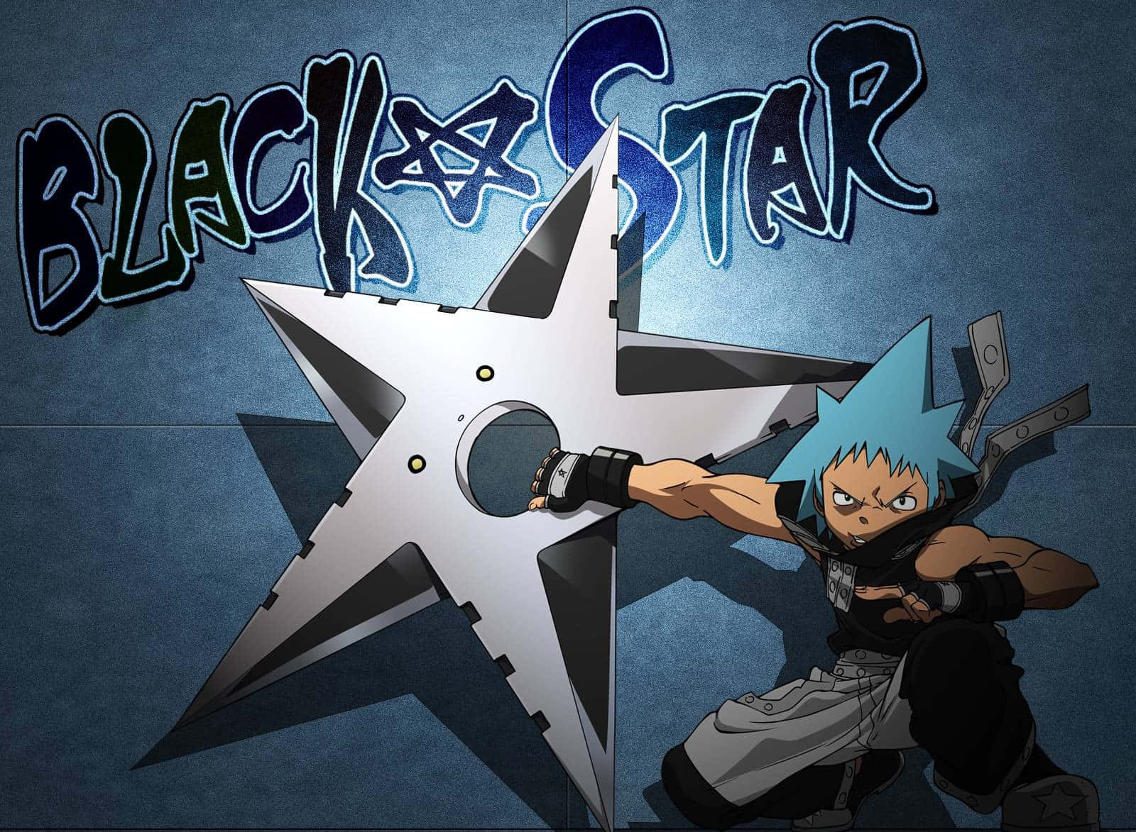 Black Star Showcasing Strength - Soul Eater Anime Series Wallpaper