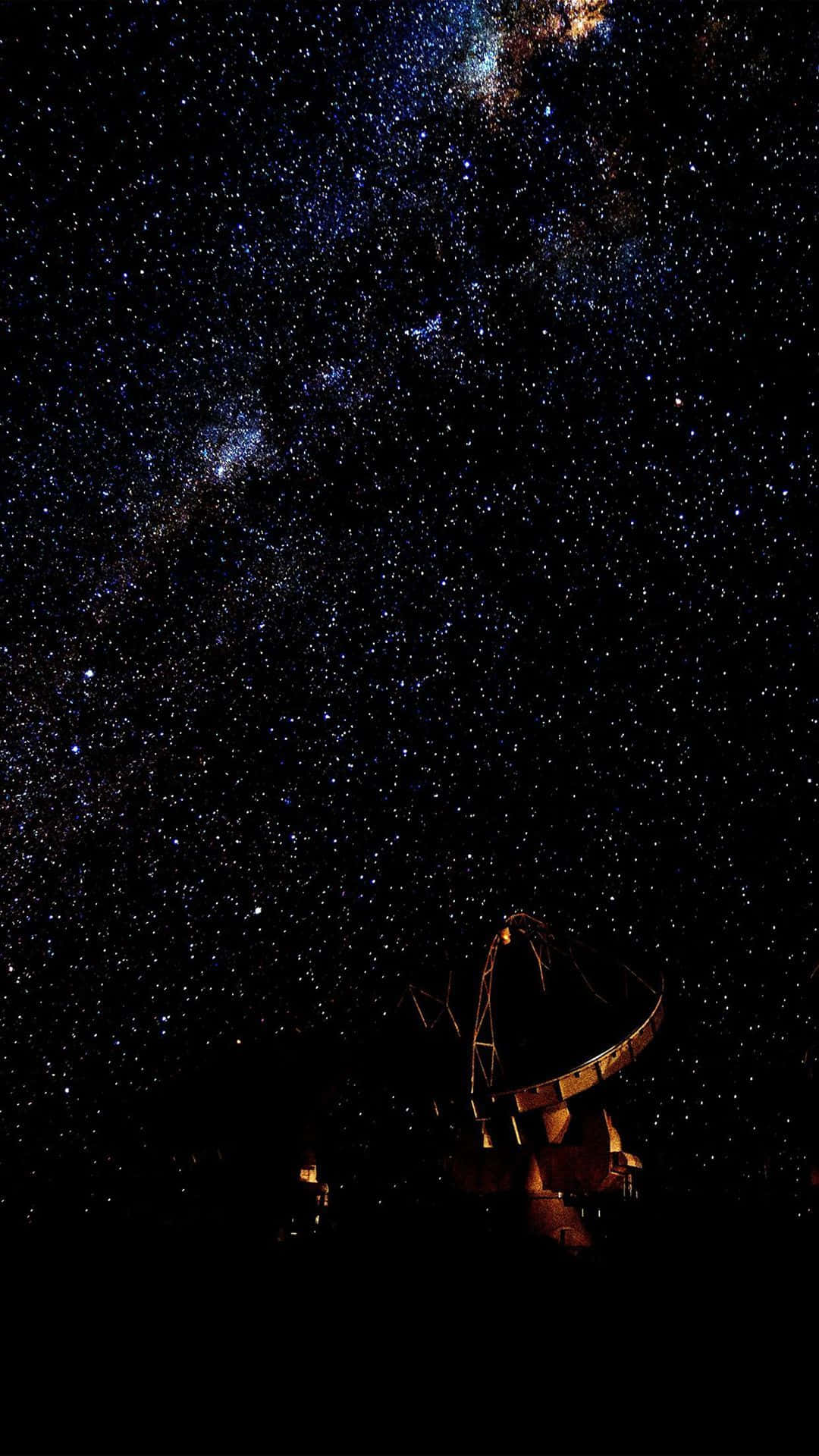 Black Stars Iphone Telescope Wallpaper
