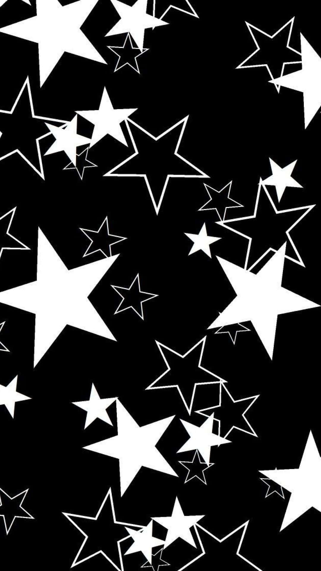 Blackwhite stars wallpaper  Star wallpaper Black and white stars Hippie  wallpaper