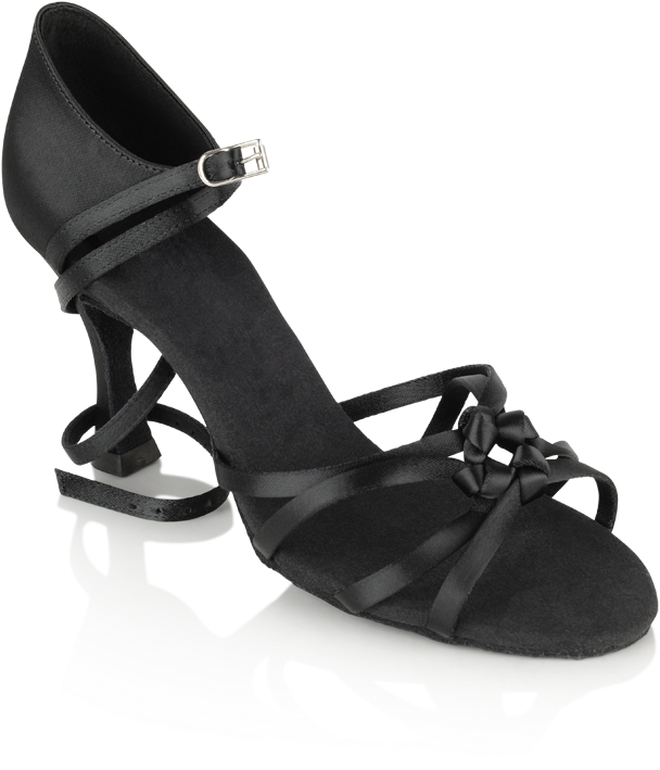 Black Strappy Wedge Sandal PNG
