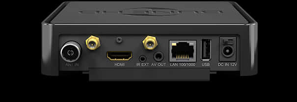 Black Streaming Device Rear Ports PNG