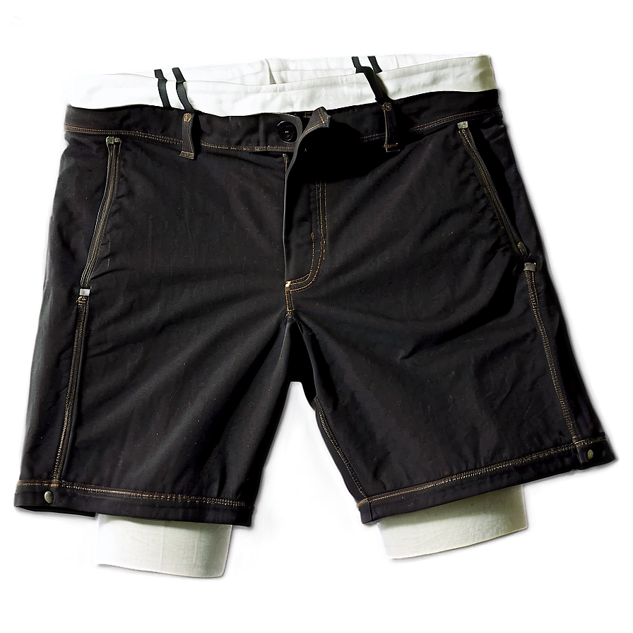 Black Stretch Shorts Png Wke37 PNG