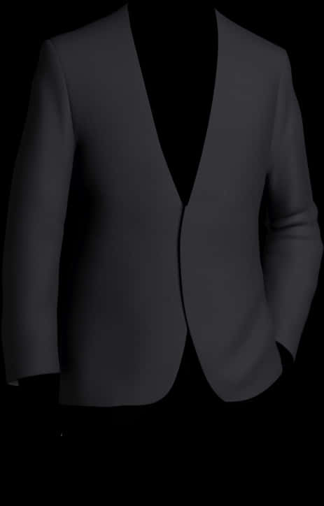 Black Suit Jacketon Black Background PNG