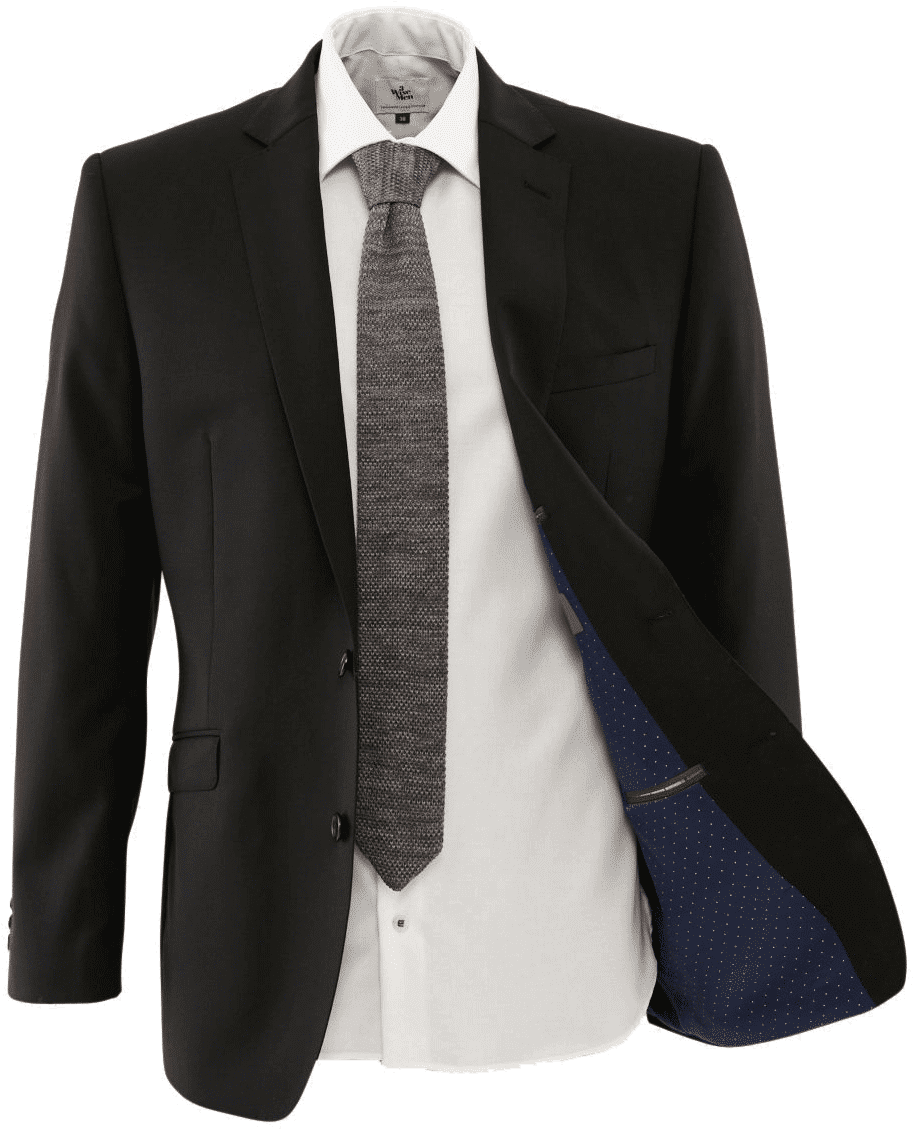 Black Suit White Shirt Tie PNG