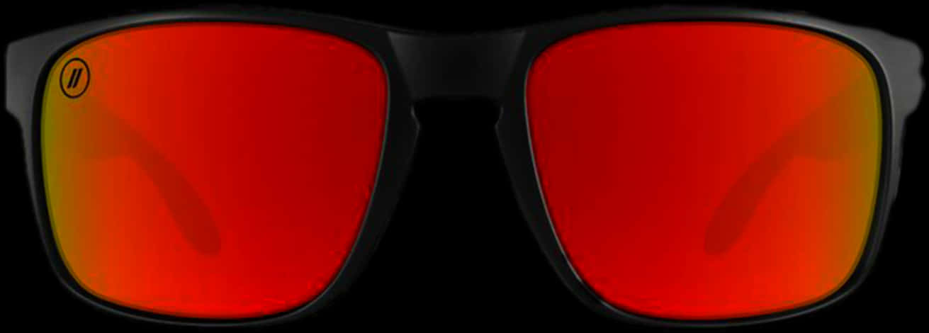 Black Sunglasses Red Lenses PNG