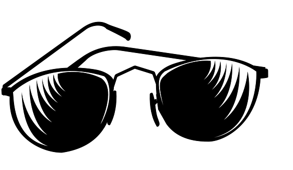 Black Sunglasses Vector Illustration PNG