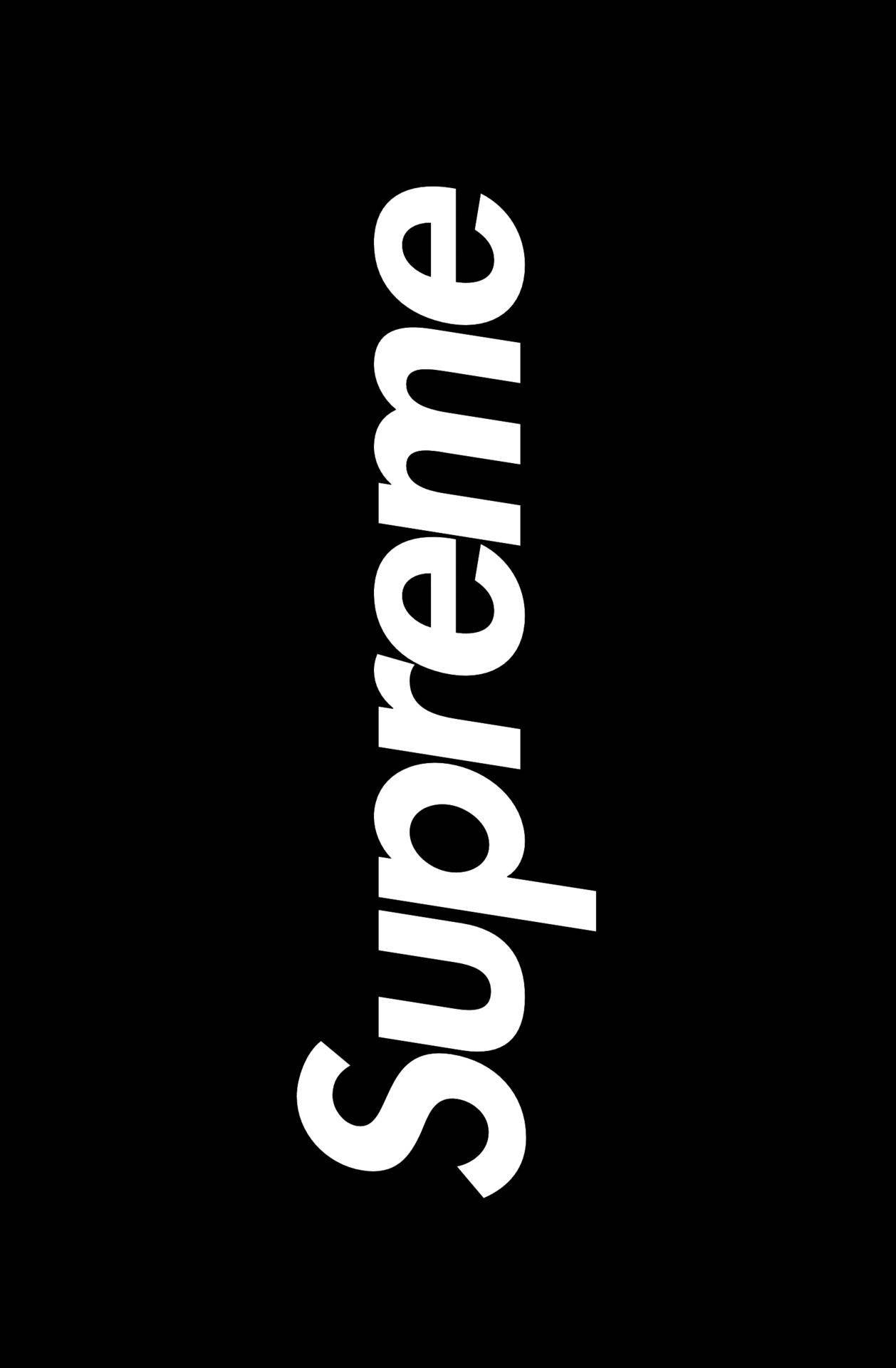 Download Black Supreme Classic White Logo Wallpaper 