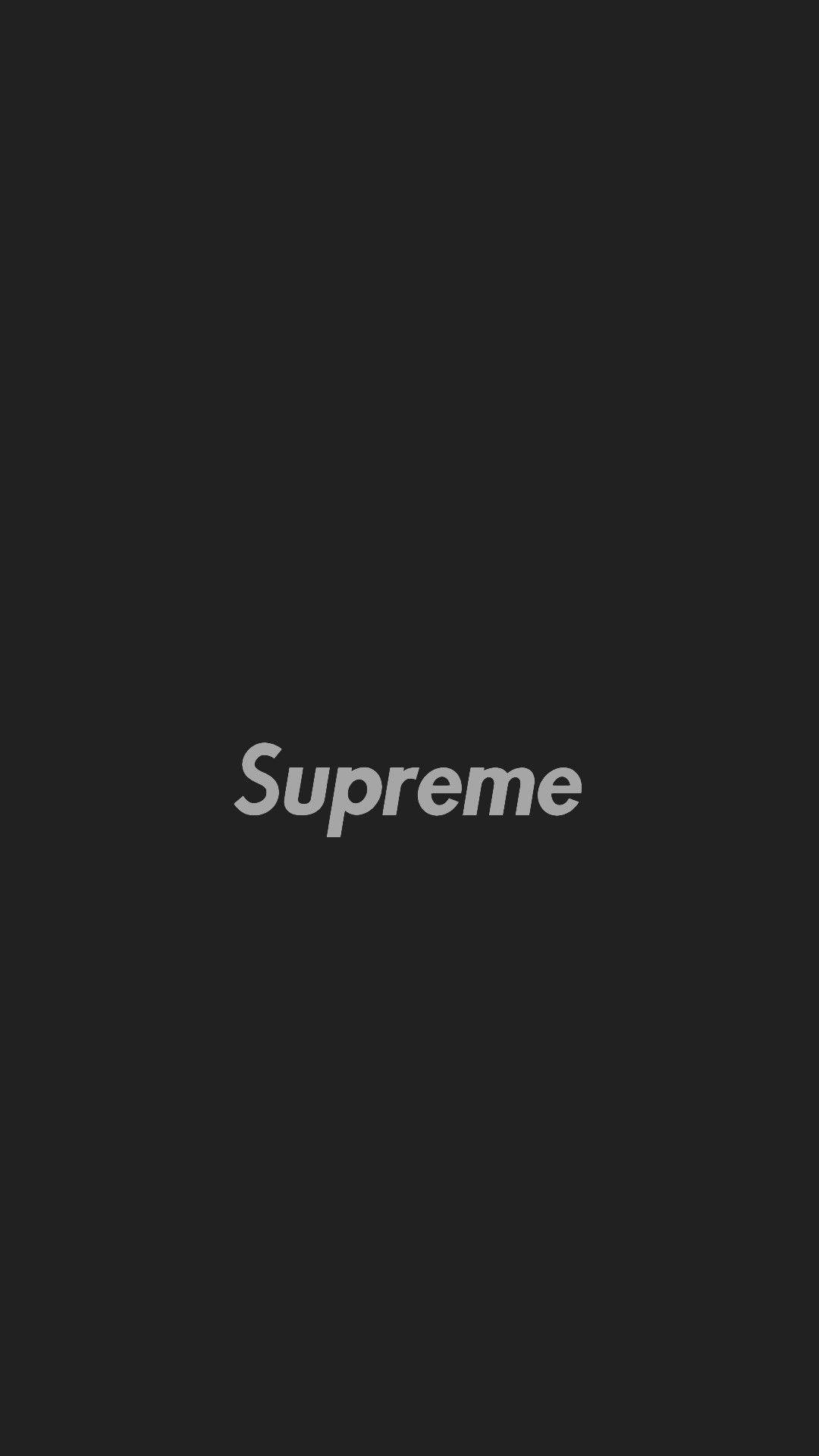 Black Supreme With Grey Letters Wallpaper