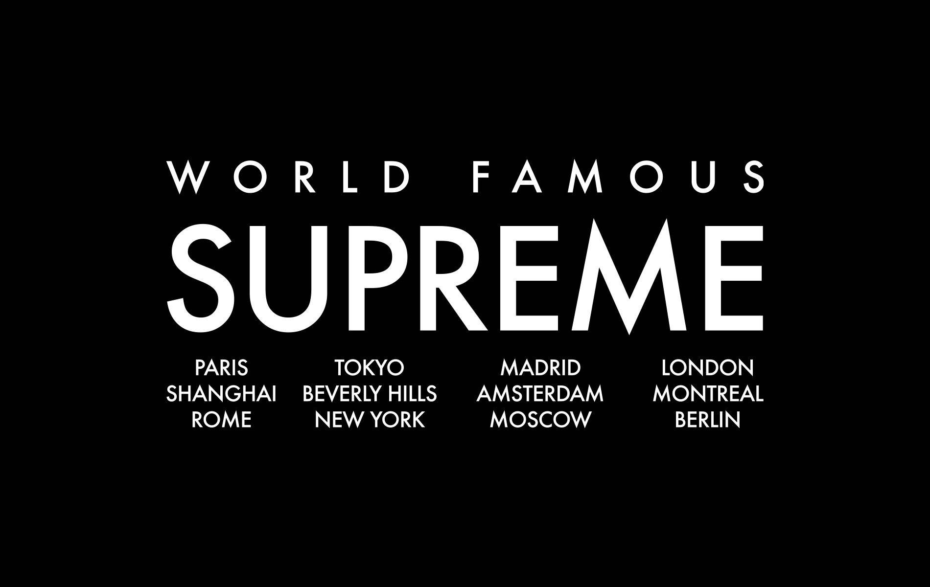 Black Supreme World Famous Wallpaper