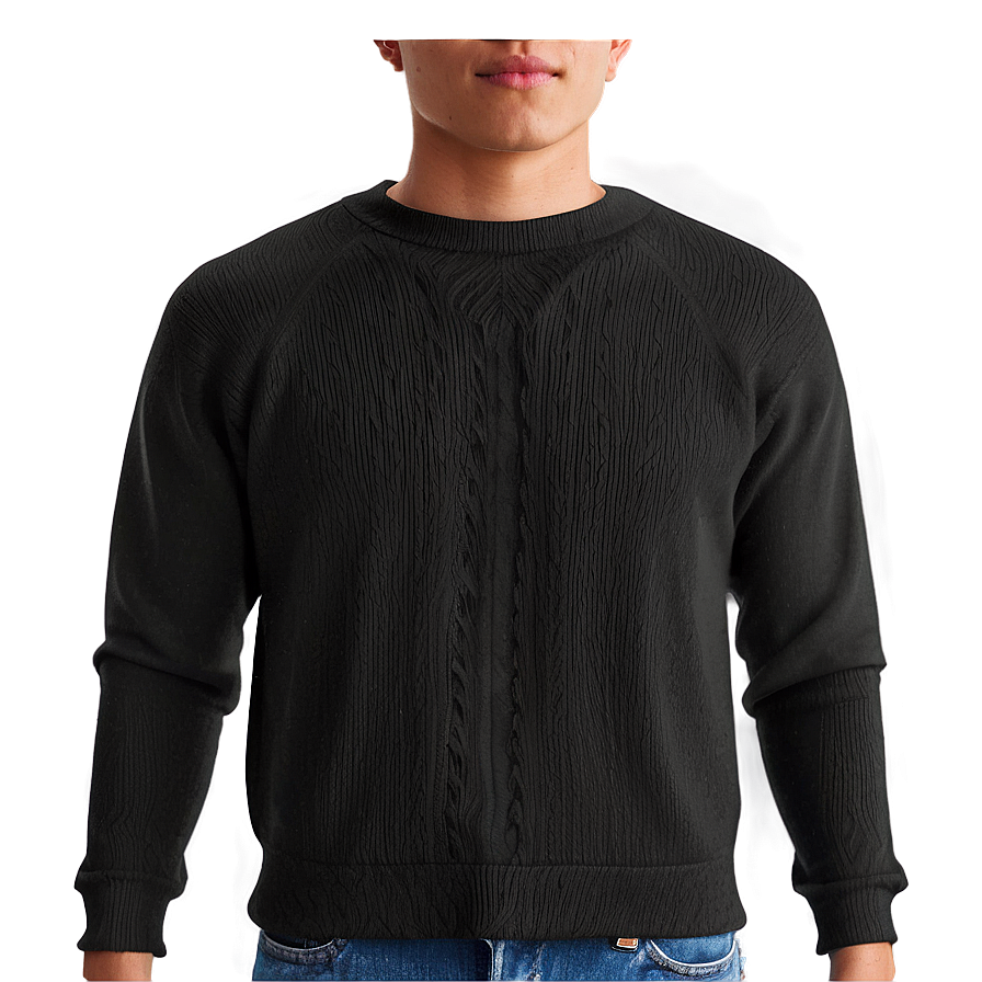 Black Sweater For Business Png 06132024 PNG