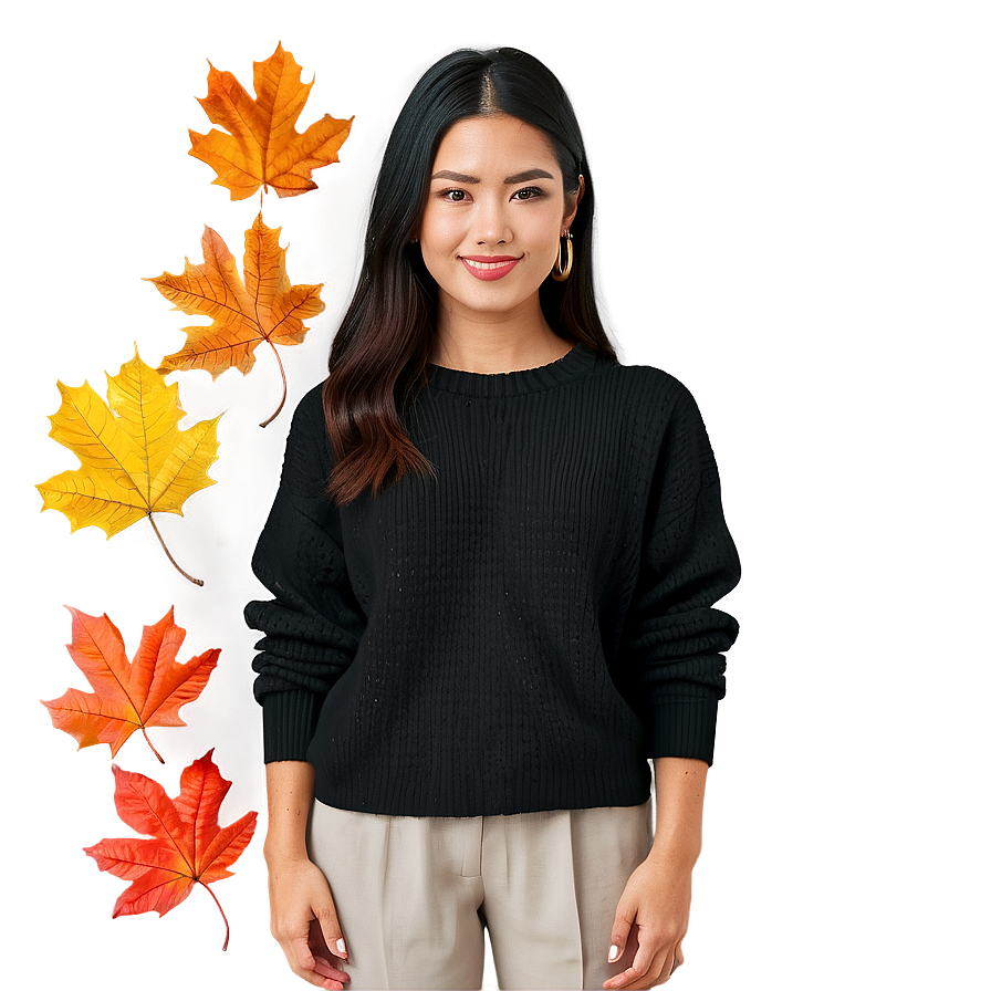 Black Sweater For Fall Png Lba75 PNG