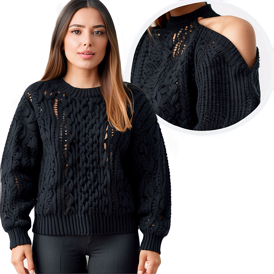 Black Sweater For Spring Png Unp PNG