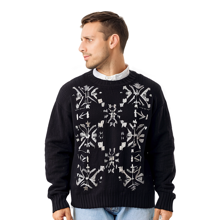 Black Sweater For Winter Png Ckl16 PNG