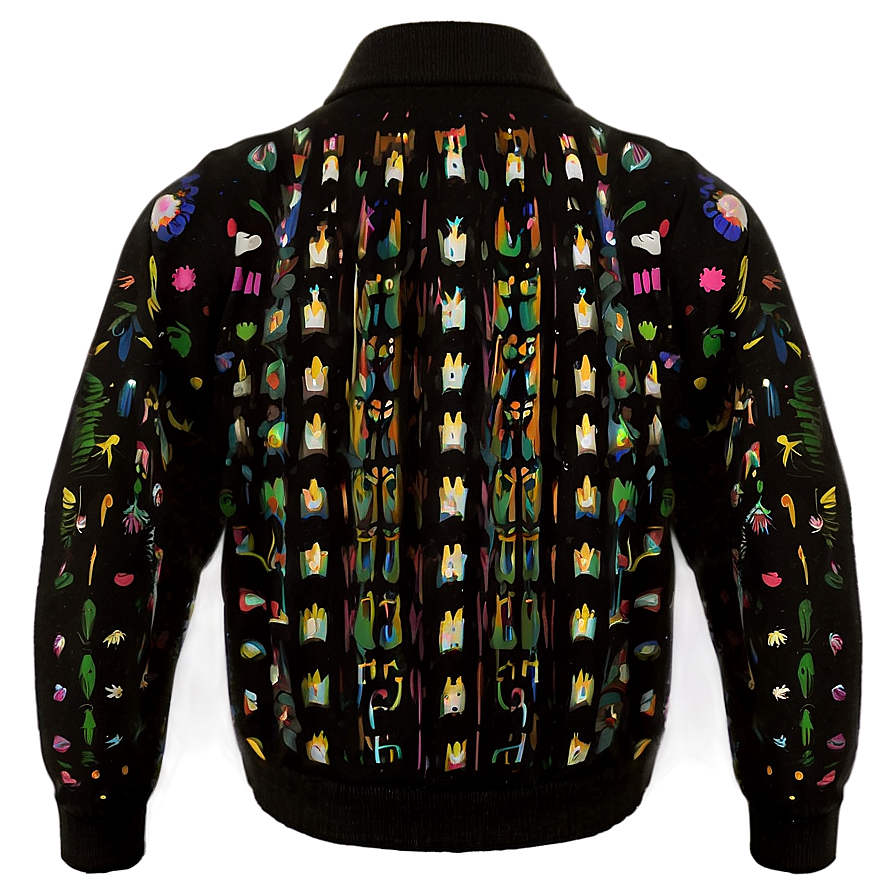 Black Sweater Jacket Png 06132024 PNG