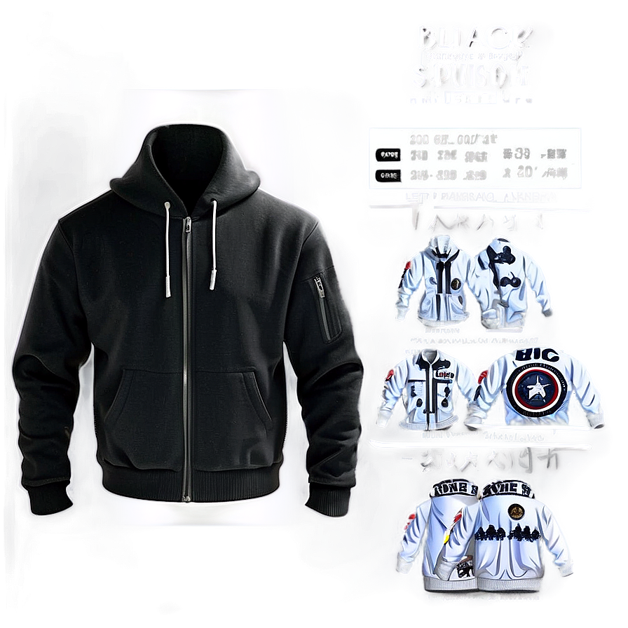 Black Sweater Jacket Png Vkd PNG