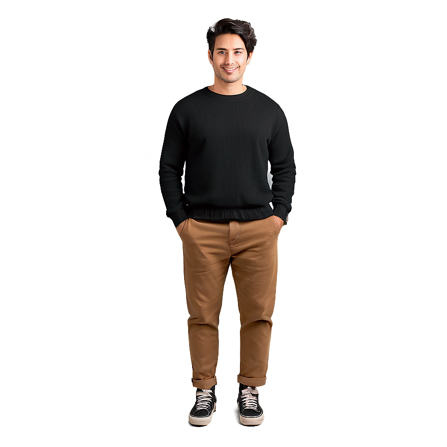 Black Sweater Outfit Png Xgt14 PNG