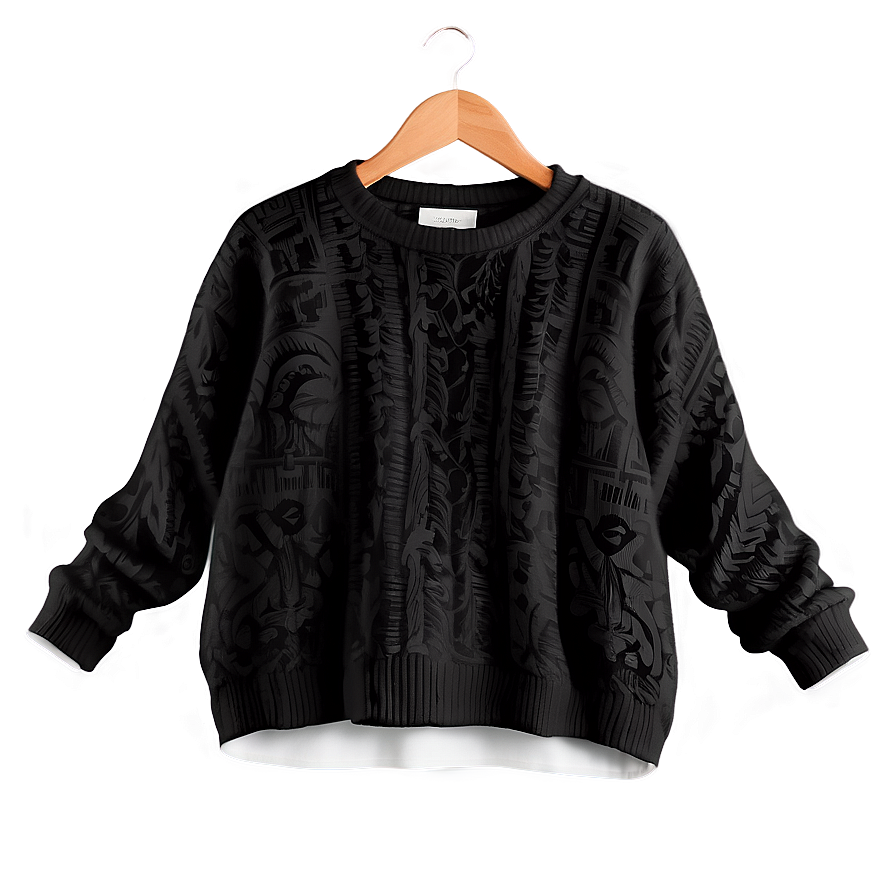 Black Sweater Png 06132024 PNG