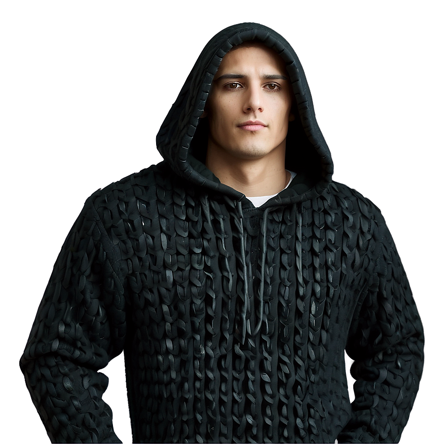 Black Sweater With Hood Png Npc PNG