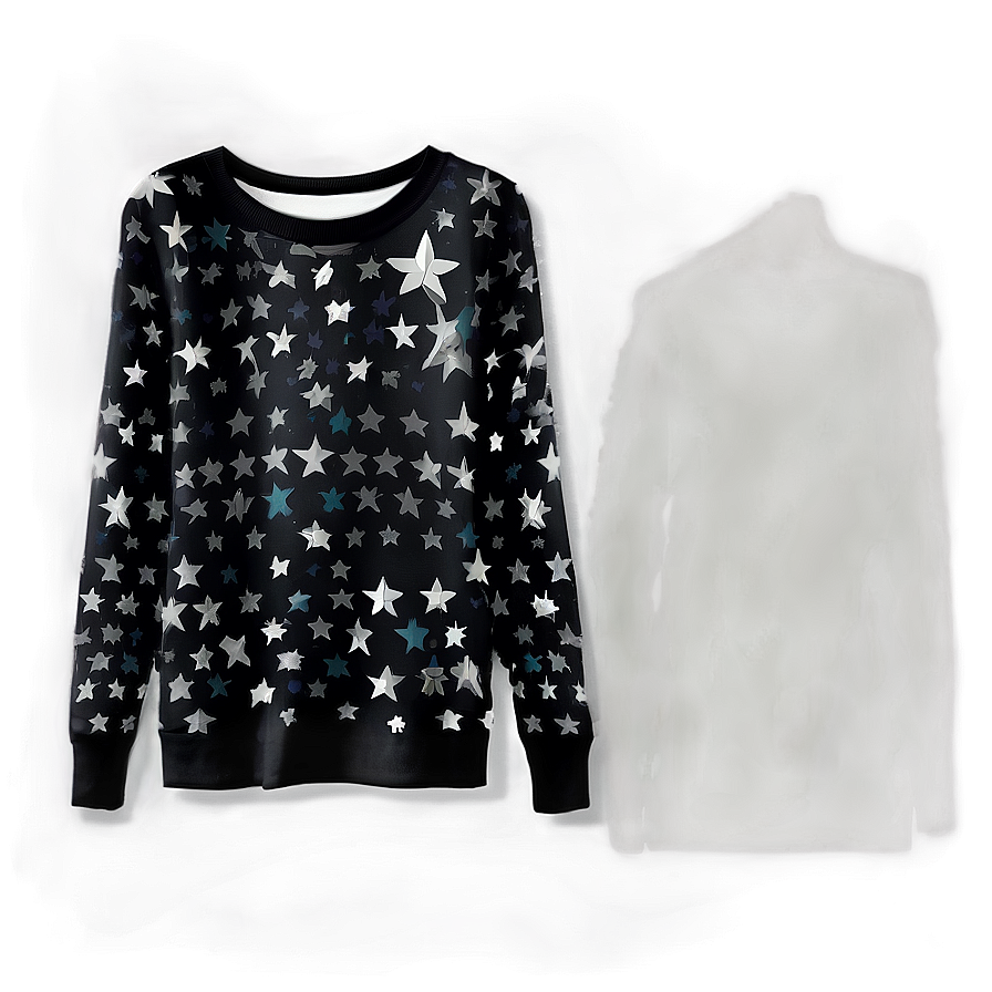 Black Sweater With Stars Png 9 PNG