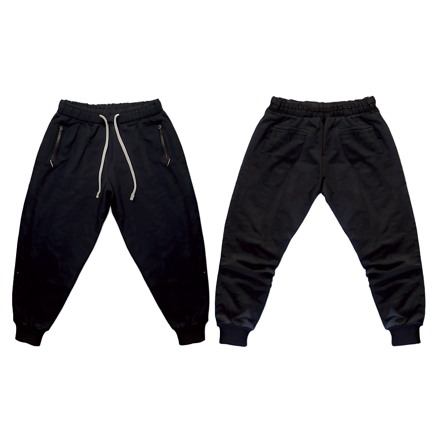 Black Sweatpants B PNG