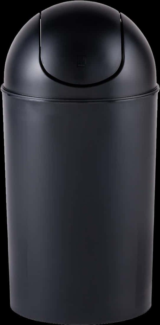 Black Swing Top Trash Can PNG