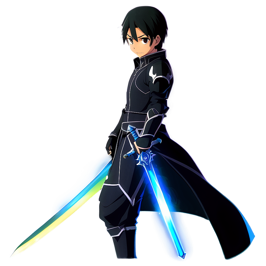Black Swordsman Kirito Png Bpu PNG