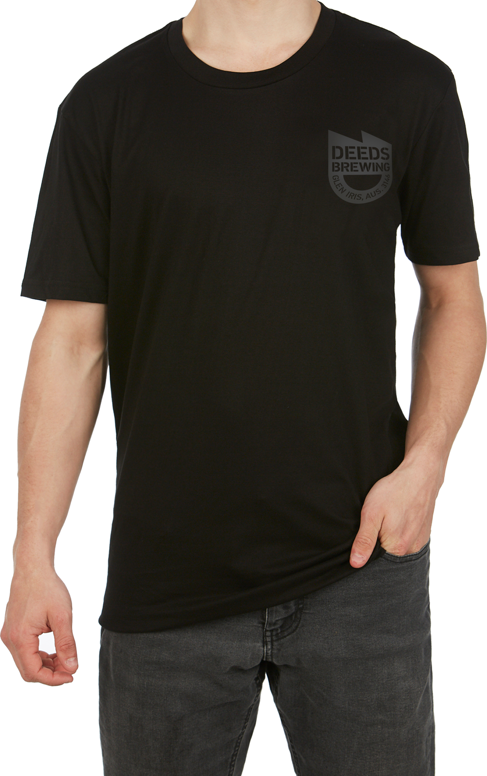 Black T Shirt Templatewith Logo PNG