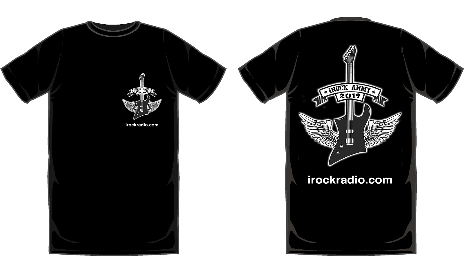 Black T Shirti Rock Radio Template PNG