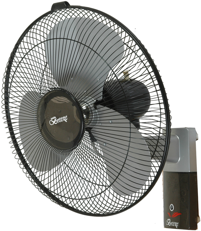 Black Table Fan Breeze Brand PNG