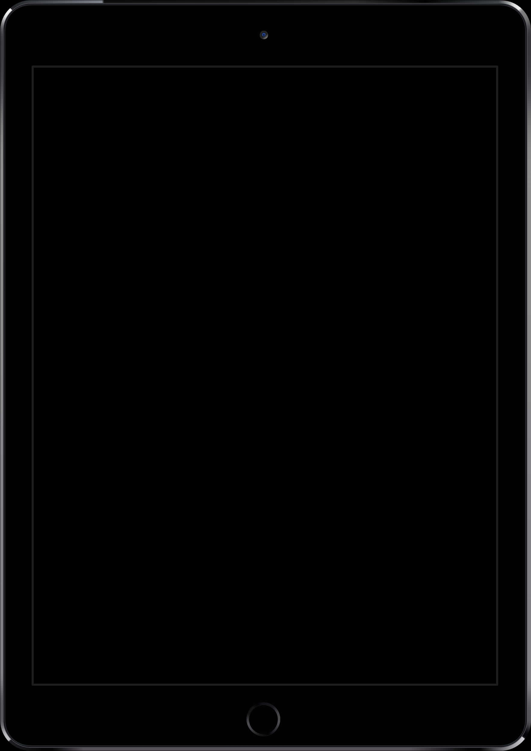 Black Tablet Frame Blank Screen PNG