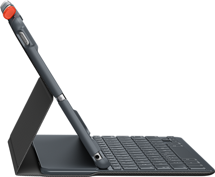 Black Tablet Keyboard Casewith Stylus PNG