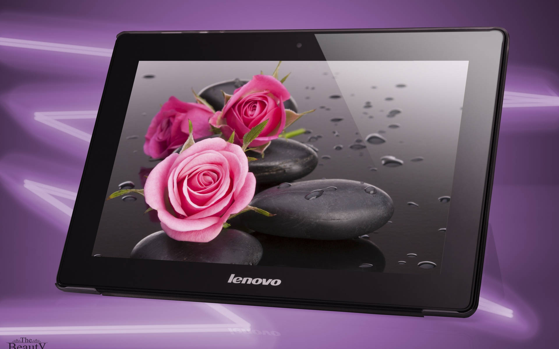 Black Tablet Lenovo HD wallpapers giver et dramatisk loft af detaljer. Wallpaper