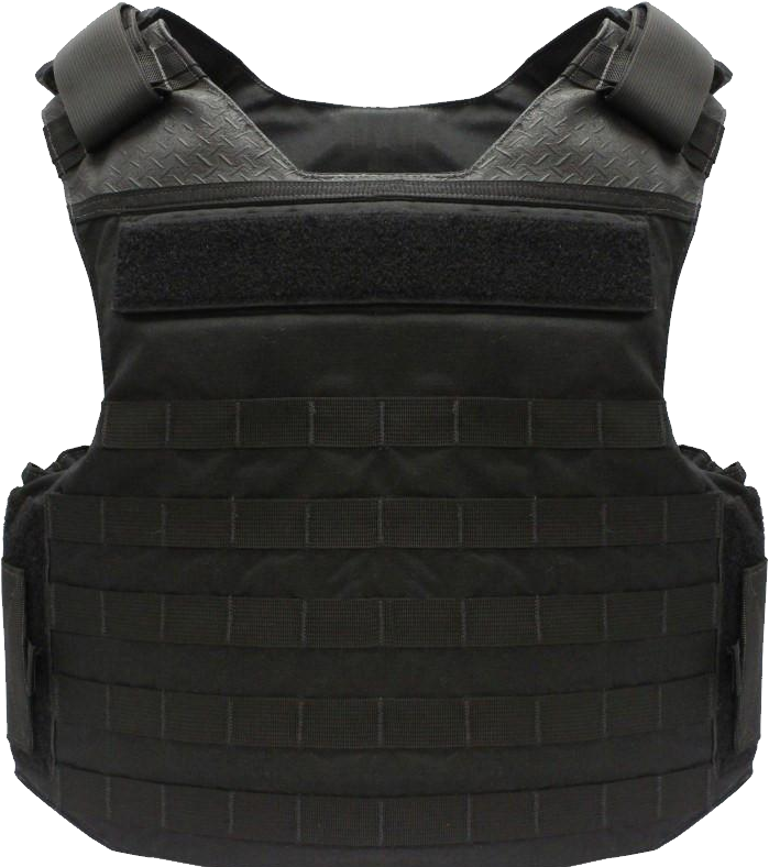 Black Tactical Bulletproof Vest PNG